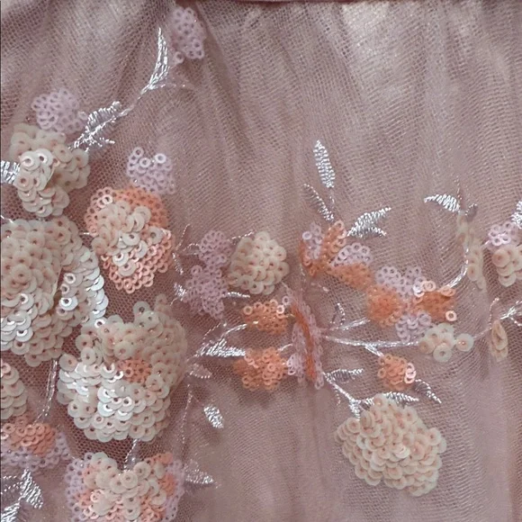 City Chic Strapless Floral Dress in Peach and Pink - Picture 4 of 8